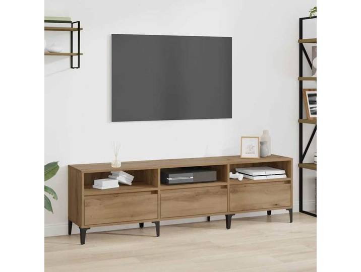 Luxueux Best*Meuble TV（1 PC) - JMS - Support TV/TABLE TV - Meuble salon - avec tiroir Chêne artisanal 150x30x45cm M2413240173373