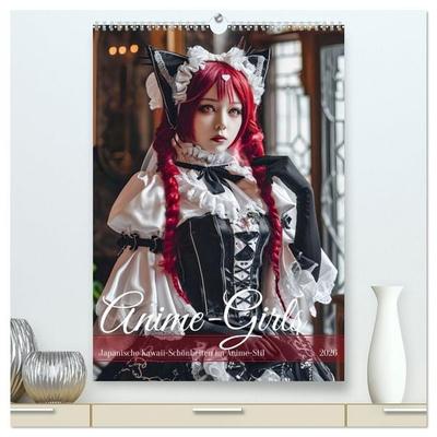 Anime-Girls - Japanische Kawaii-Schönheiten im Anime-Stil (hochwertiger Premium Wandkalender 2026 DIN A2 hoch), Kunstdruck in Hochglanz