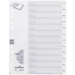 DURABLE Ordnerregister Vollformat Jan.-Dez. - 1 Satz