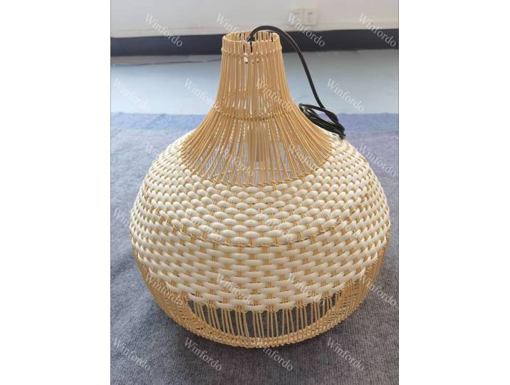 Lampe suspendue en rotin tressé japonais Wabi Sabi pour chambre, salle à manger, salon