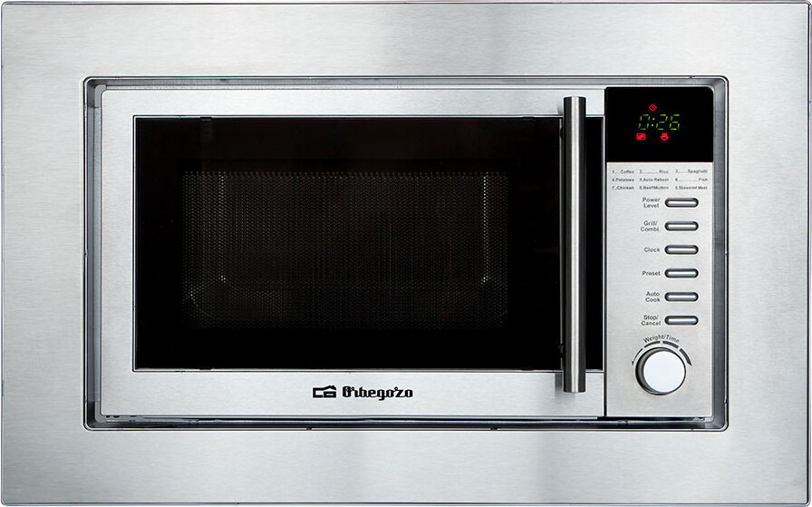 Orbegozo MIG-2025, Integriert, 20 l, 800 W, Eingebautes Display, Tasten, Drehregler, Edelstahl