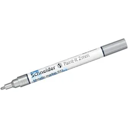 Schneider Metallicmarker Paint-It 011 2mm silver metallic Packung mit 5 Stück