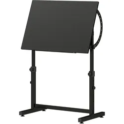 ZEICHENTISCH Spanplatte Stahl Schwarz