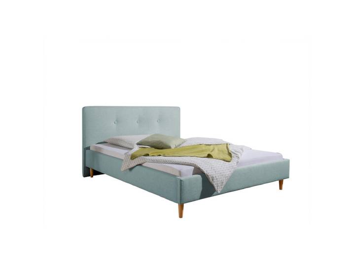 Livetastic Polsterbett Slade, Petrol, Holz, Buche, massiv, 140x200 cm, Made in Germany, für Lattenrost geeignet, Schlafzimmer, Betten, Polsterbetten