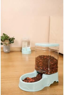 Uplift Picks Large Capacity Automatic Pet Feeder And Water Dispenser Set automatic Pet Feeder grey
