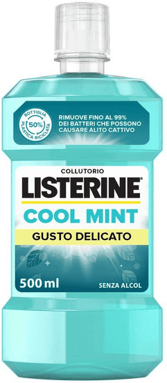 Listerine Cool Mint Gusto Delicato Collutorio Alito Fresco 500 ml