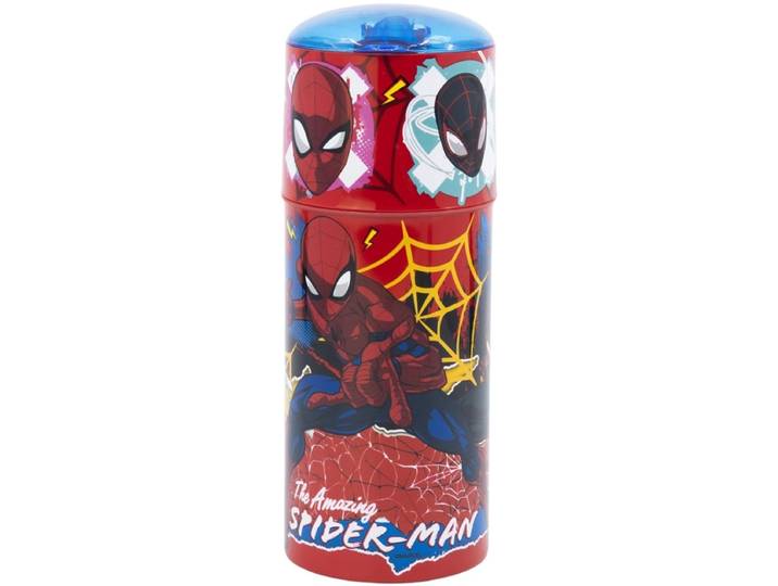 Spiderman Drinkbeker – 350 ml – Flip-Top Tuit met Deksel – Herbruikbare Kinderfles – BPA-vrij – Marvel Design met Gwen & Venom