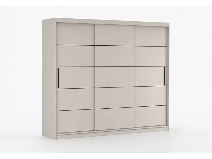 Schwebetürenschrank ALBA II K 250 cm Kaschmir Kaschmir Ohne LED-Beleuchtung