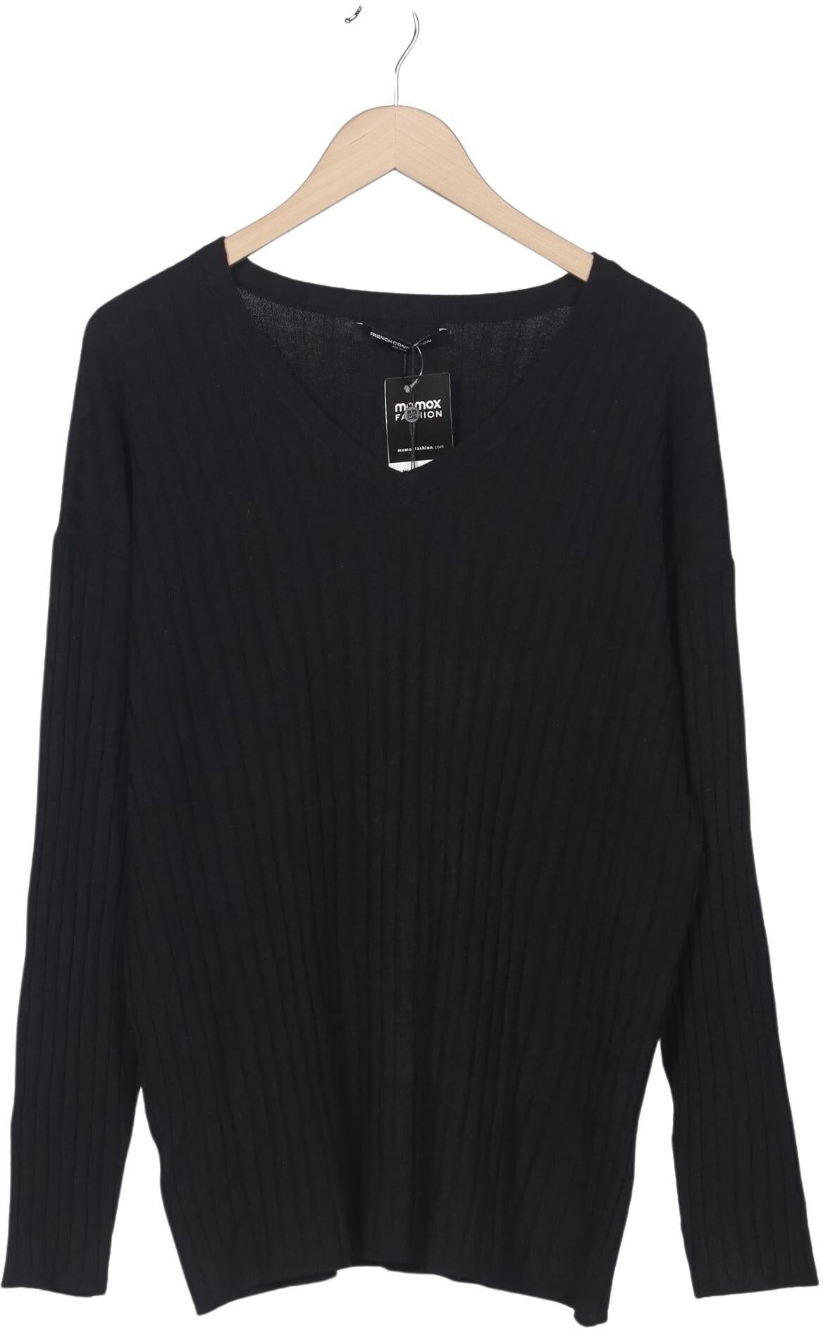 French Connection Damen Pullover, Schwarz, Gr. EU 44, Viskose / Synthetik - Second Hand