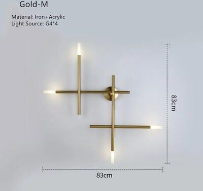 Inspire Essentials Nordic Minimalist LED Wall Lamp Cross Design Modern Sconce Light a cold Light