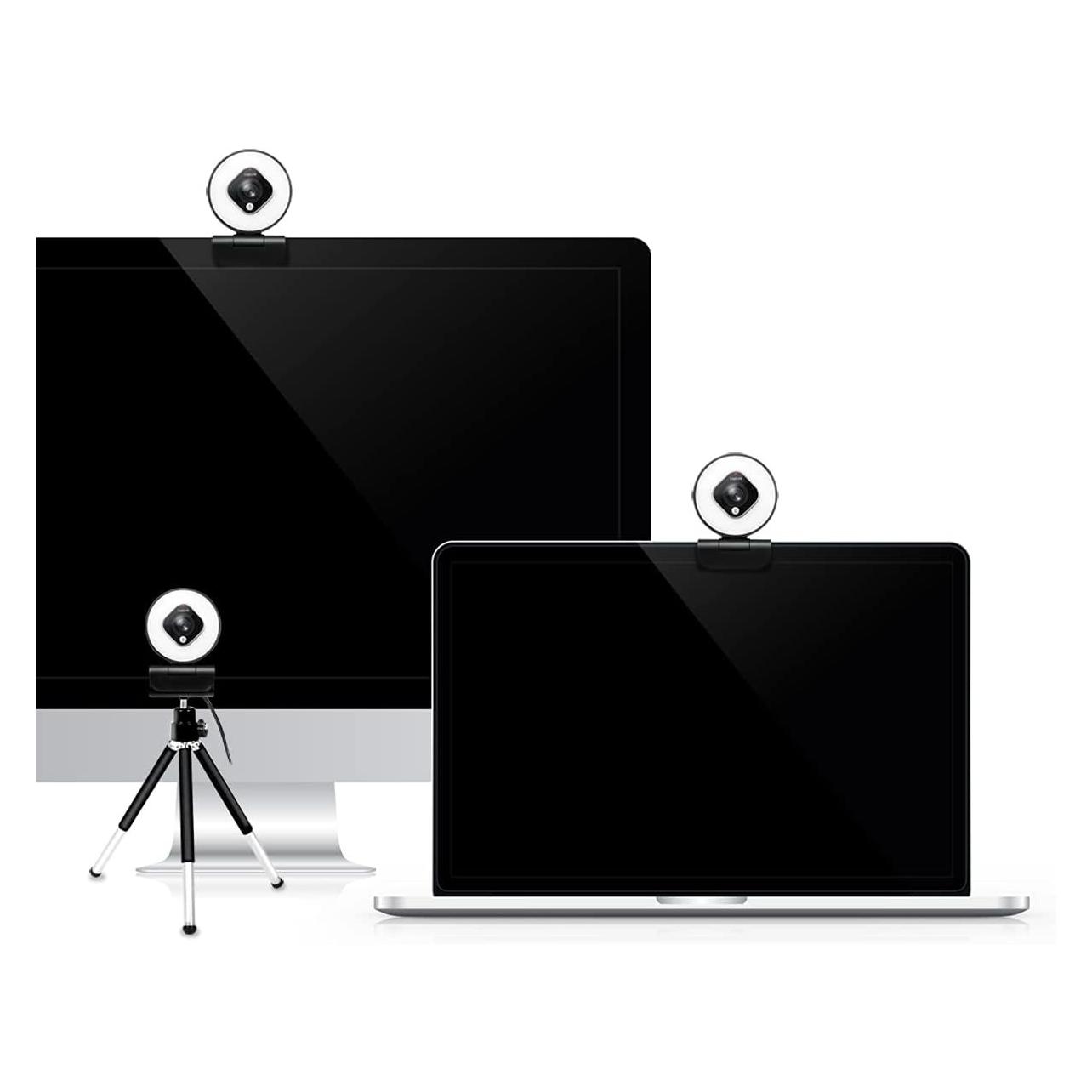 LogiLink UA0384 Webcam LL1 Stream, USB 2.0, HD 1920x1080, 76 degree, black (2.10 Mpx) (UA0384)