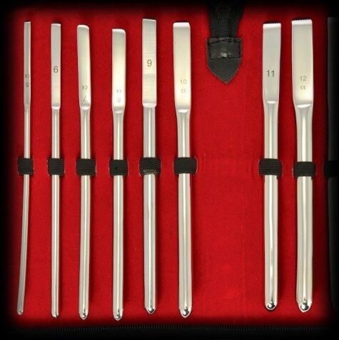 Stainless Steel Kit de 8 tiges pour urètre 5 à 12mm