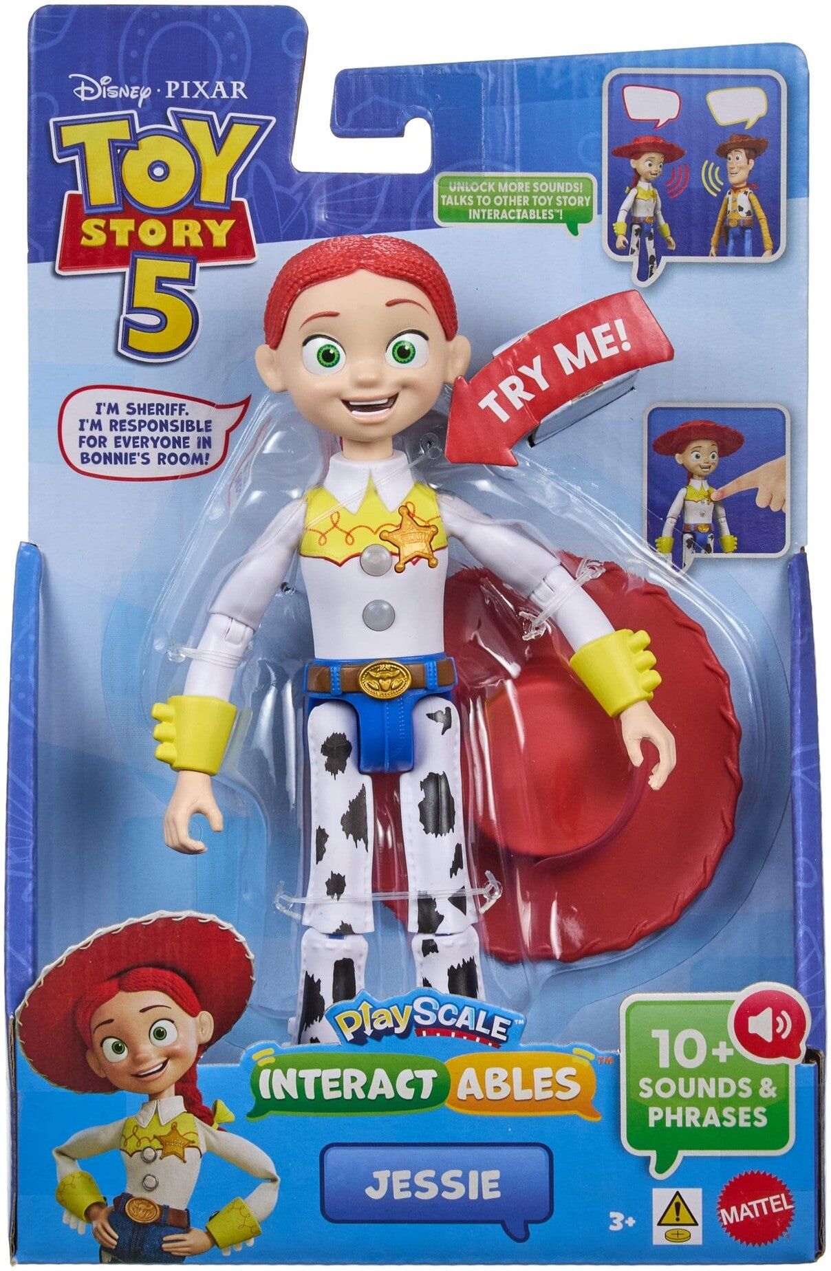 Mattel Disney Pixar Toy Story 5 Interactables Jessie Talking Figure, 22.4 cm Tall, Ages 3 and Up
