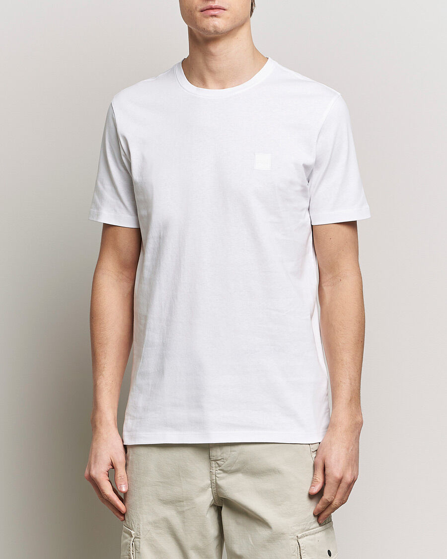 Boss ORANGE Tales Logo Crew Neck T-Shirt White men L Hvid