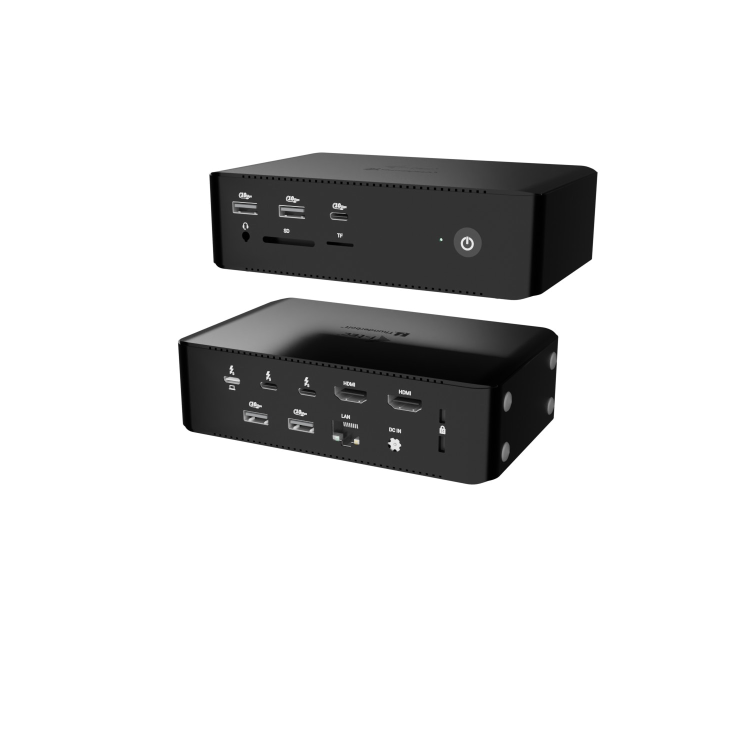 i-tec Thunderbolt 5 Quattro Display Dock | 8K/4K, 2x TB5, 2x HDMI, 2.5Gbits LAN, 140W PD TB5QUATTRODOCKPD