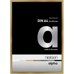 Nielsen Aluminium-Bilderrahmen Alpha  Normalglas / Floatglas / Brushed Amber / 2...