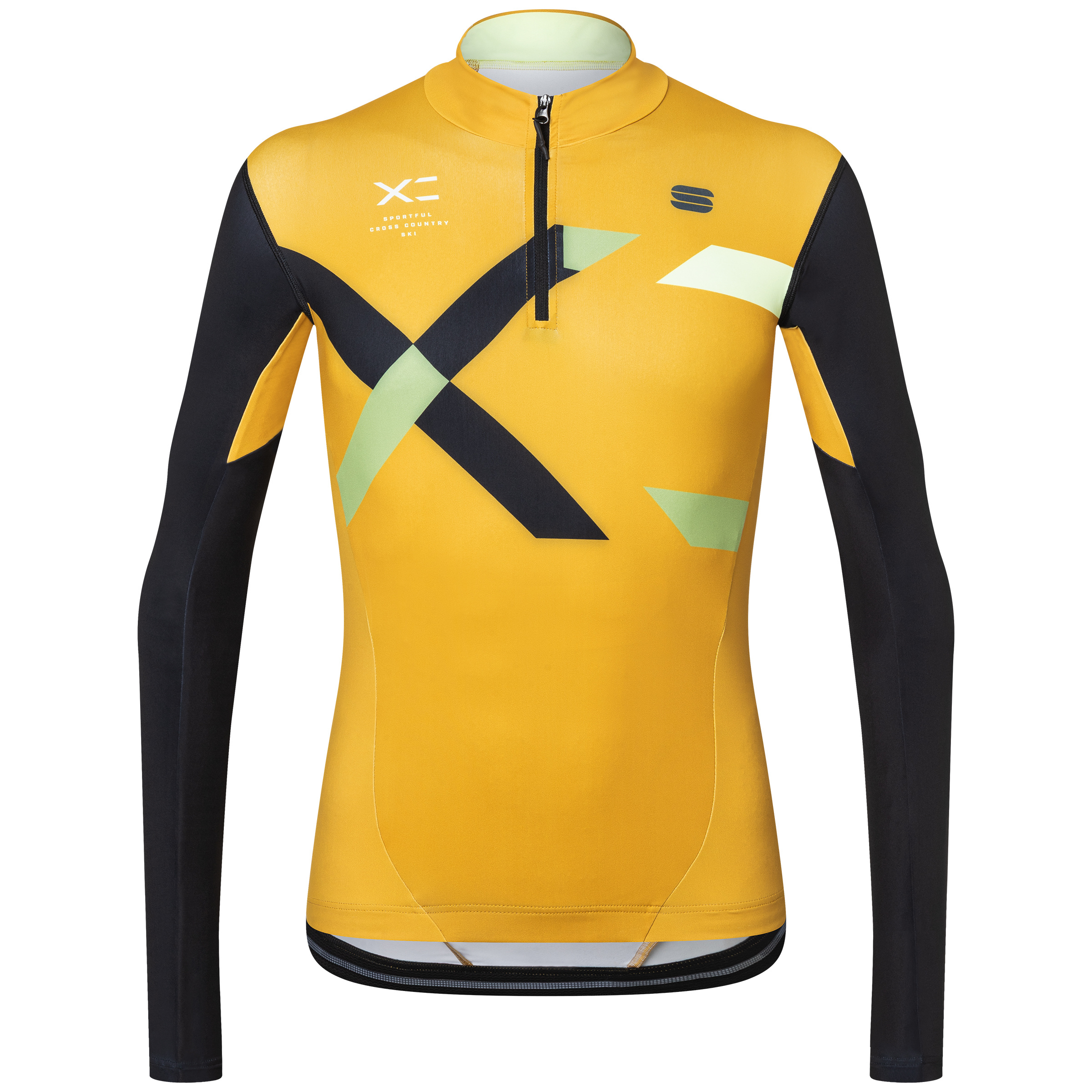 Sportful Squadra Herren Laufshirts gelb Größe XL Langlauf Klassik | Langlauf Skating | Laufen Elastisch