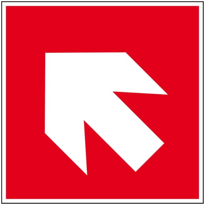 Panneau de signalisation incendie Eichner Indication de direction 20 x 20 cm PVC (9225-13071-020)