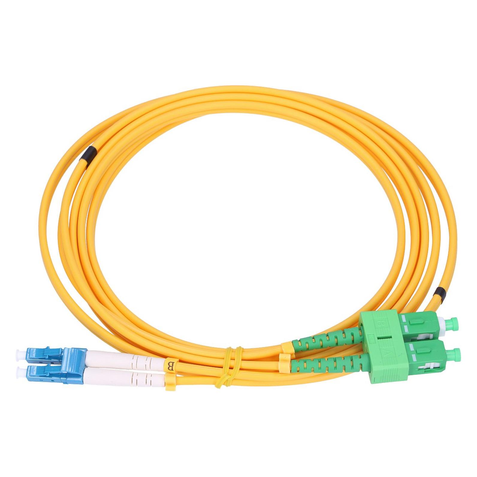 Extralink SC/APC-LC/UPC | Patchcord | Jednomodowy, Duplex, G652D, 3mm, 1m (1 m) (EX.14282)