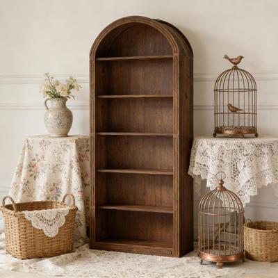 Storage Display Shelf,Elegant Arch Design Bookshelf
