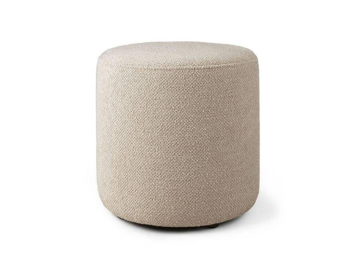 ETHNICRAFT pouf BARROW 40 x 40 x H 40 cm (Off white - Tissu)