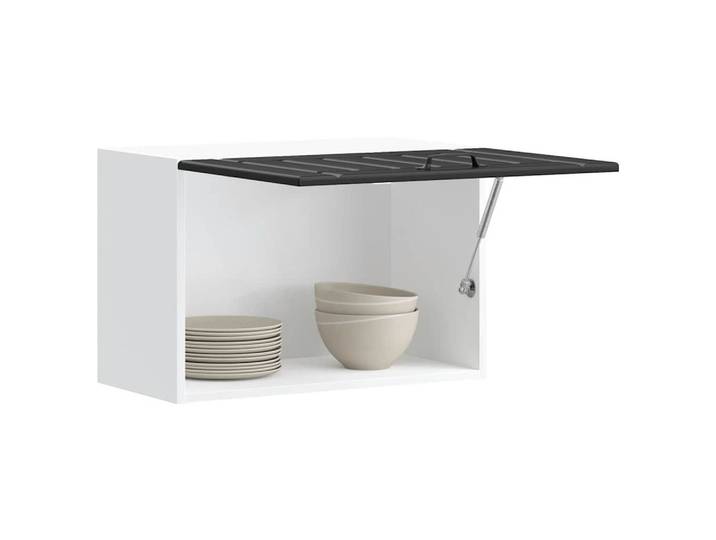 vidaXL Hängeschrank vidaXL Küchen-Hängeschrank Lucca Schwarz Holzwerkstoff