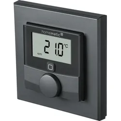 Homematic IP Wired Smart Home Wandthermostat mit Luftfeuchtigkeitssensor HmIPW-WTH-A, anthrazit