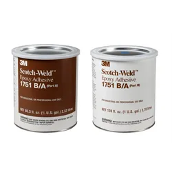 3M Scotch-Weld 2-Komponenten-Konstruktionsklebstoff auf Epoxidharzbasis 1751 B/A, Grau, 6,3 Liter