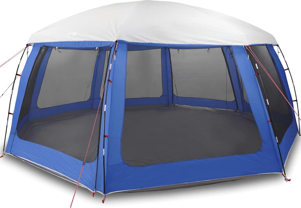 Poolzelt mit abnehmbarem Überzelt Netzwänden Azurblau 690x690cm