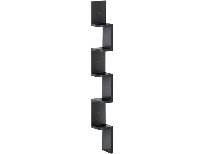 HOMCOM - Zwevende planken - MDF - 12x12x120 - Zwart