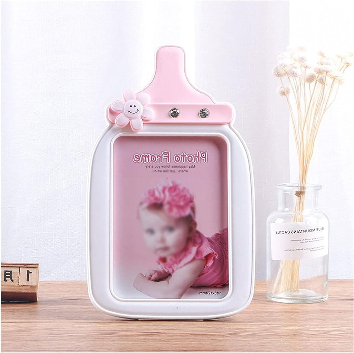 Fotolijst Kinder Melkfles Frame Roze 5x7 Inch