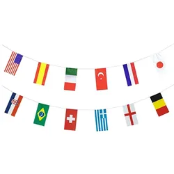 PAPSTAR Flaggenkette, Papier 10 m "32 Nations" schwer entflammbar