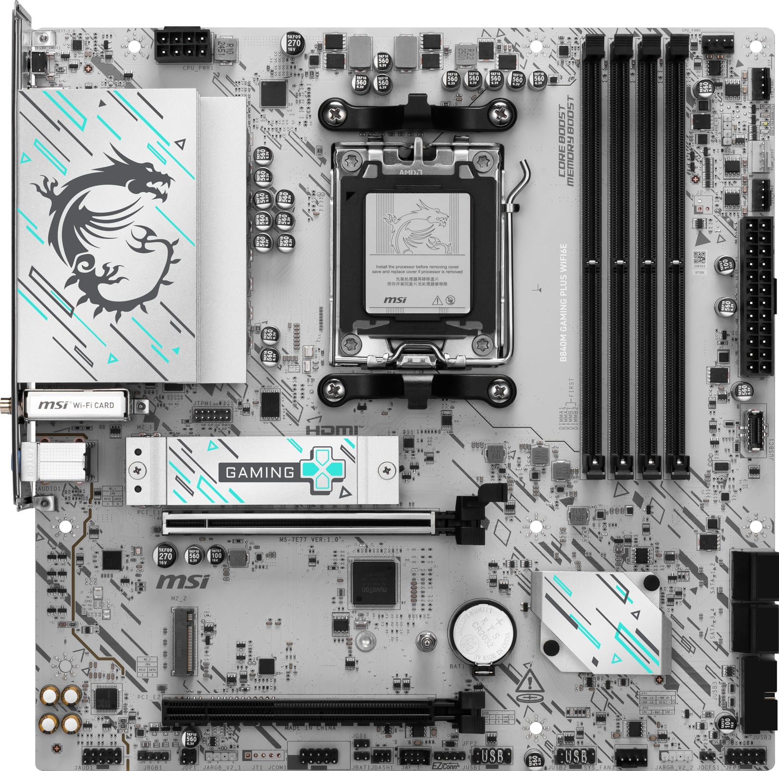 MSI B840M GAMING PLUS WIFI6E moederbord