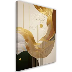 WANDBILD abstraktion gold glamour