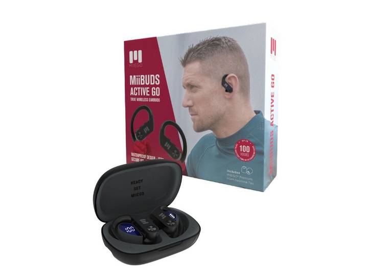 MIIEGO MiiBUDS ACTIVE GO Sport-Kopfhörer (Siri, Google Assistant, Bluetooth, IPX7 wasserfest)