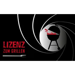 Peyer Syntex 1 BBQ Matte "Lizenz zum Grillen" 75/120 cm