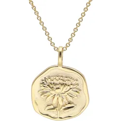 trendor 68002-11 Halskette mit Monatsblume November 925 Silber Vergoldet, 40 cm