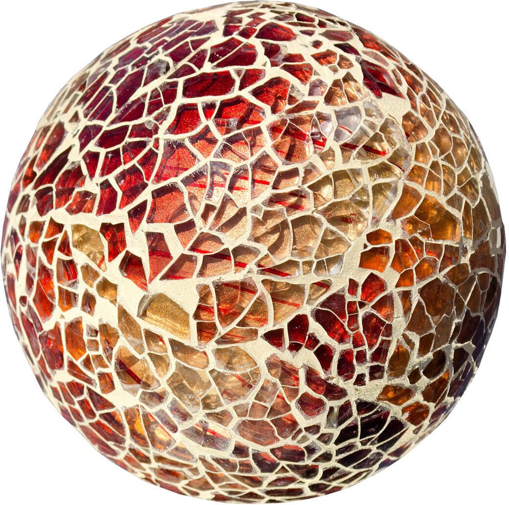 Home Essence Handmade Glass Abstract Figurine / Sculpture Decorative Object Orange 8cm H x 8cm W