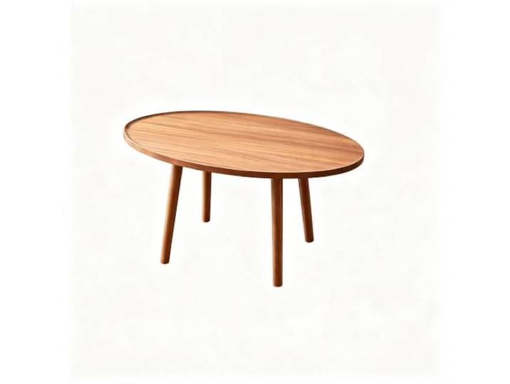 Runder Massivholz-Beistelltisch, wasserfest, 3 Größen, klein Runder Massivholz-Beistelltisch(Large oval)