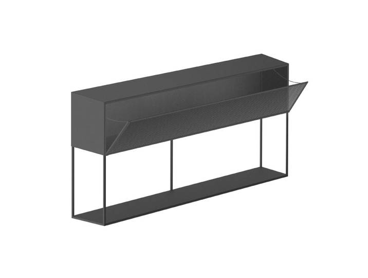 ZEUS buffet TRISTANO H 82 cm (Gris micacGrigio micaceo con LED - Métal)