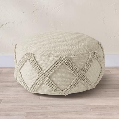 Wren Pouf - Natural - Grandin Road