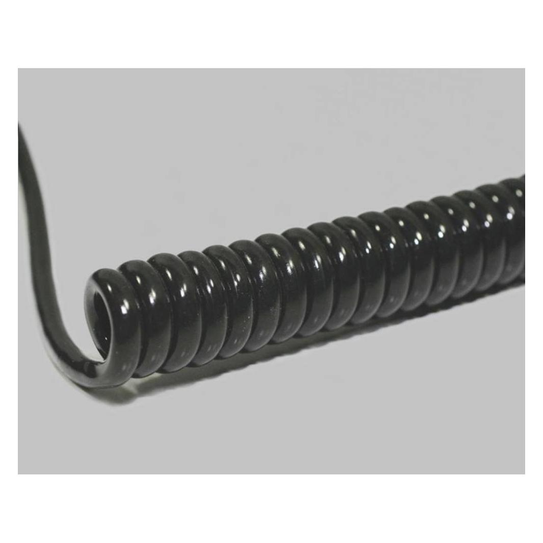 BKL Electronic 1506226 Spiralkabel Li12Y11Y 1200mm / 4800mm 4 x 0.25mm² Schwarz 1St. (1.20 m) (1506226)