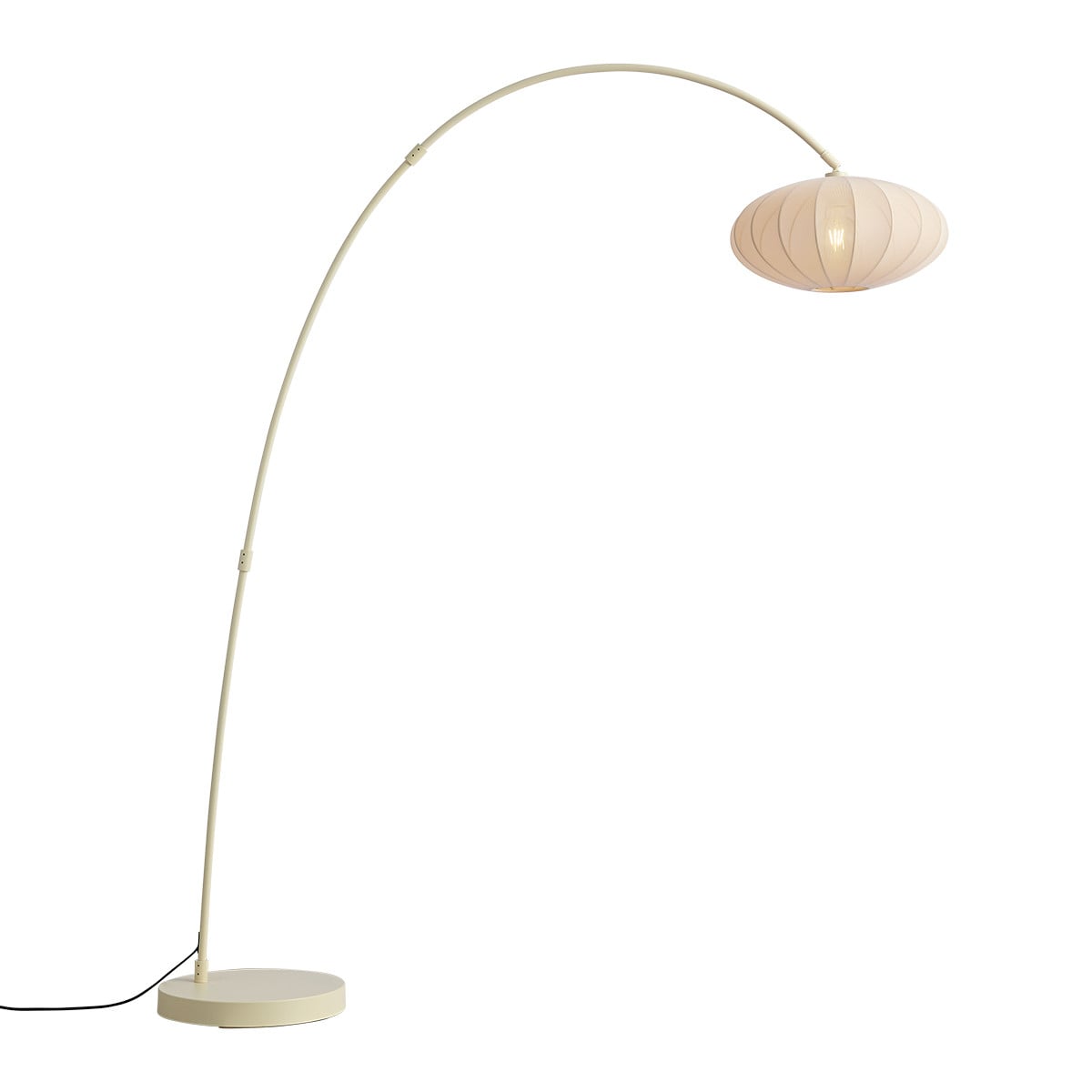 Qazqa Booglamp beige met stoffen kap - Minimalistisch design