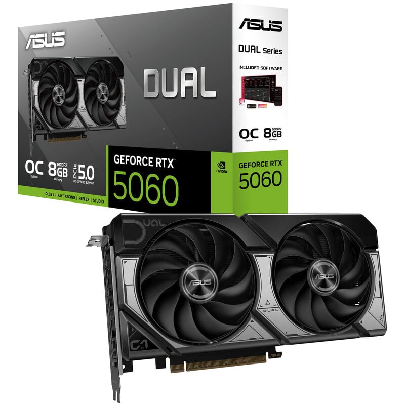 ASUS Dual GeForce RTX 5060 OC Edition, 8192 MB GDDR7