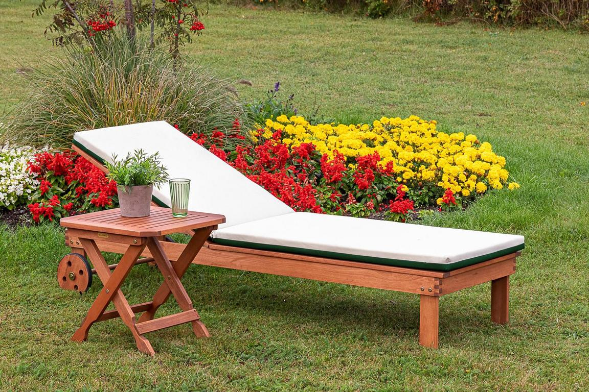 MERXXHANDELS Aktionsliegen Set 3tlg Liege Auflage Hocker 50x50cm 16909194