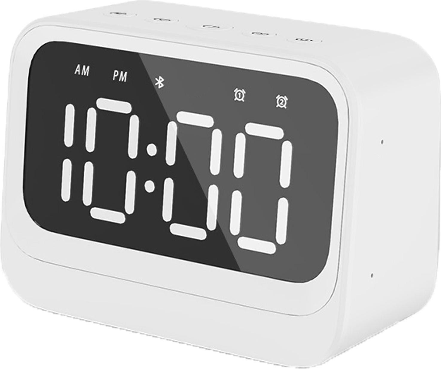 Denver Bluetooth wekker met speaker en twee alarmen, wit