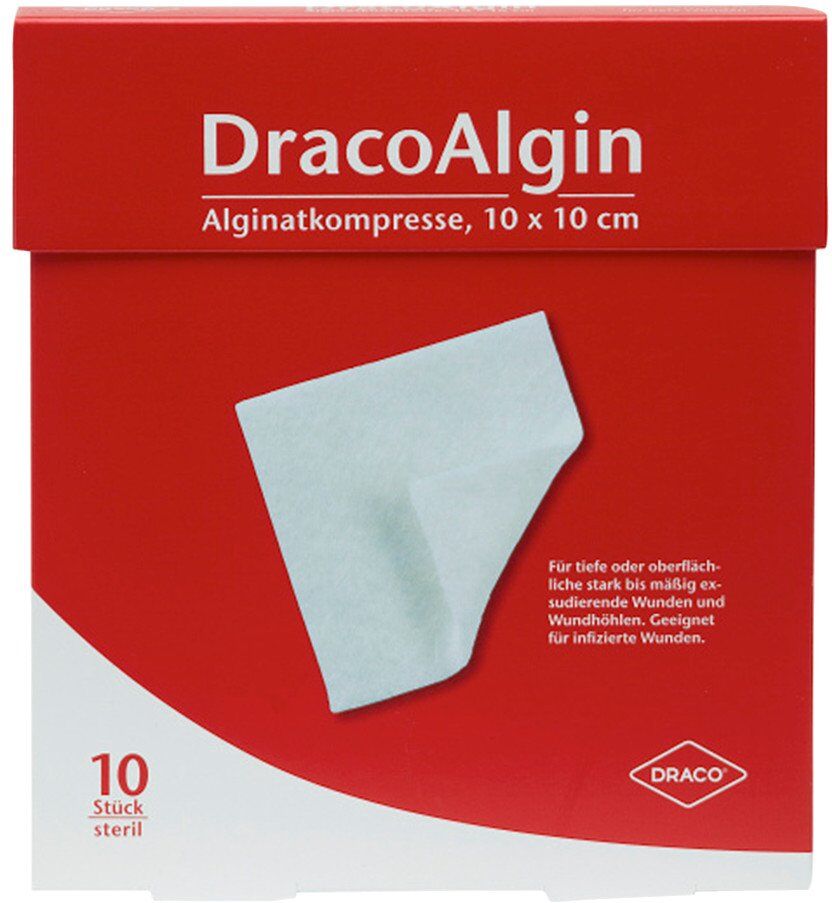 Dracoalgin 10x10 cm Alginatkompresse 10stk