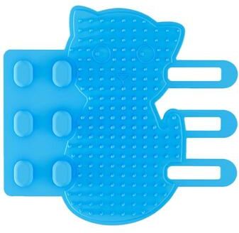 Inspired Deals Corner Cat Scratcher Massage Brush For Cats & Dogs Self Exciting Pet Grooming Pad blue