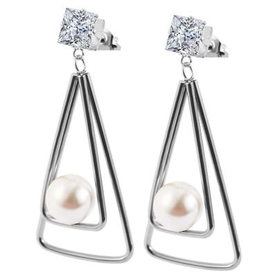 Paar Ohrhänger ADELIA´S "Ohrringe – Ohrhänger aus Edelstahl", Damen, Gr. Damen, Edelstahl, silber, Ohrringe, Ideal als Geschenk zum Jubiläum