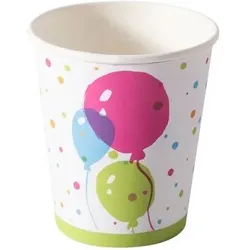 160x PAPER + DESIGN Pappbecher 20 cl Splash Balloons